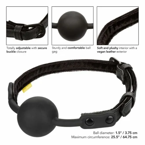calexotics boundless ball gag silikonowy, regulowany, wegańska skora na Arena.pl