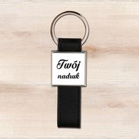 Brelok na czarnym pasku z Twoim zdjęciem