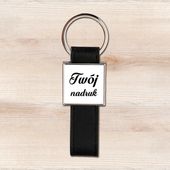 Brelok na czarnym pasku z Twoim zdjęciem