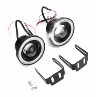 3,5CALA PRZECIWMGIELNE OCZY ANIOŁA LED DO MOTOCYKLOWA LAMPA CZOŁOWA