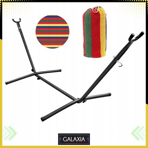 HAMAK ZE STELAŻEM Stelaż do hamaka STOJAK NA HAMAK OGRODOWY DWUOSOBOWY XXL na Arena.pl