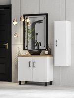 ZESTAW MEBLI LAZIENKOWYCH 50 szafka umywalka słupek w. (W3) + EC