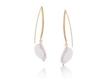 kolczyki perły majorka wiszące na dużym haczyku (p24/wio/67au)