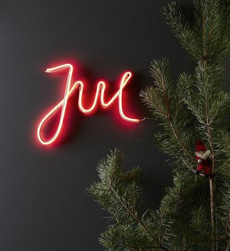Świąteczny napis świetlny Jul dekoracja LED 6W czerwona na Arena.pl