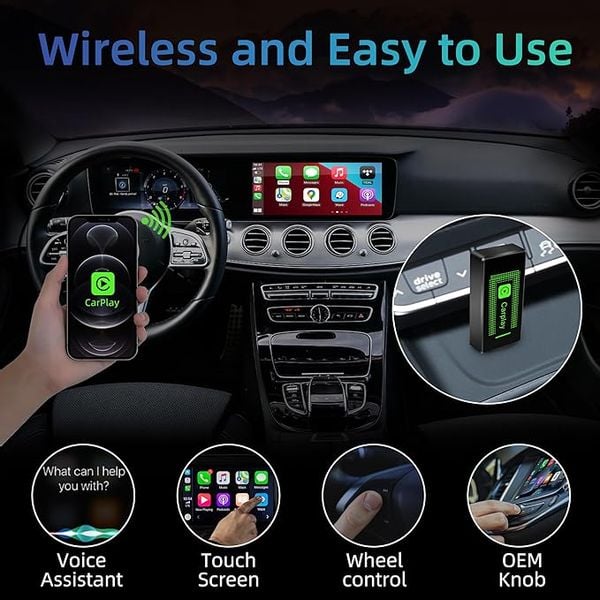 Lyssiefeel Wireless CarPlay Adapter Easy Plug & Play zdjęcie 3