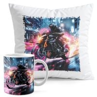 ZESTAW KUBEK + PODUSZKA DRUK - MOTOR MOTOCYKL