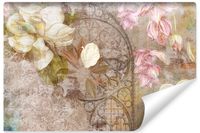 Fototapeta ABSTRAKCJA Kwiaty Magnolie Rozety Beton Mural 405cm x 270cm