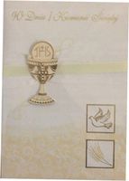 Karnet Komunia Premium B6 + koperta, wzór nr 003