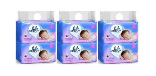 LULA CHUSTECZKI NAWILŻANE Z ALANTOINĄ 72 szt 12 OPAKOWAŃ KARTON na Arena.pl