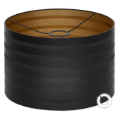 ŻYRANDOL Abażur Cerlux 30 cm 20 cm czarno złoty lampa wisząca KLOSZ