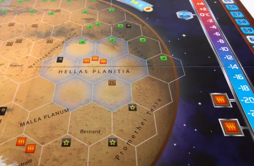 Terraformacja Marsa Hellas i Elysium - dodatek do gry z dwustronną planszą na Arena.pl