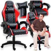 FOTEL GAMINGOWY BIUROWY KRZESŁO GRACZA OBROTOWY CARBON KUBEŁKOWY PORZĄDNY