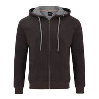 Sweter z kapturem na zamek brązowy Ewelin Rozmiar - XXL