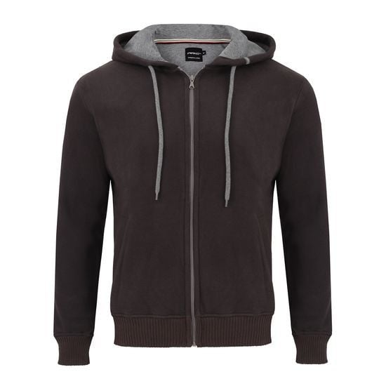 Sweter z kapturem na zamek brązowy Ewelin Rozmiar - XL zdjęcie 1