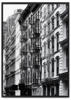 Plakat kamienica nowy jork new york 61x91 cm w czarnej ramie