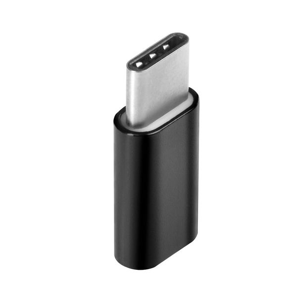 Adapter Micro USB (żeński) do Typ C (męski) [PA30] czarny zdjęcie 1