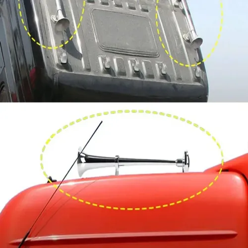 Klakson trąbka pneumatyczna 150db fanfara klakson chrom kompresor 12v na Arena.pl