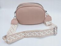 Eric Style - torebka listonoszka skóra ekologiczna pasek BOHO różowy H0113