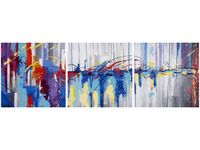 70 90CM OBRAZ 3 ELEM ABSTRAKCYJNY WODOSPAD ŚCIENNY DRUK PŁÓTNO