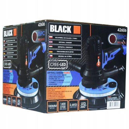 Szlifierka do Gipsu Gładzi Tynków Tynku Ścian Sufitów LED 360° + 6x na Arena.pl