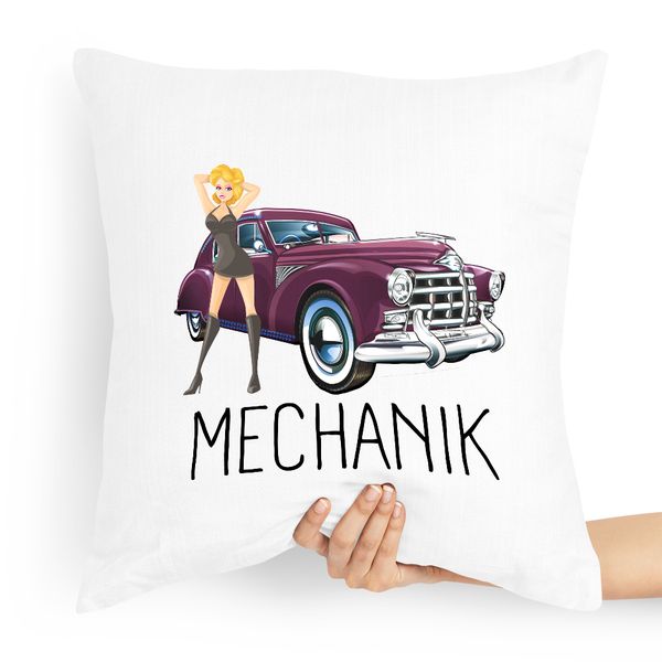 Poduszka Prezent Dla Mechanika Najlepszy Mechanik Z Nadrukiem Ze Zdjęciem zdjęcie 1