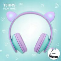 Słuchawki DLA DZIECI PowerLocus KIDS cat bezprzewodowe BLUETOOTH kocie uszy