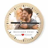 ZEGAR DREWNIANY ŚCIENNY z TWOIM ZDJĘCIEM PREZENT na URODZINY 18-99