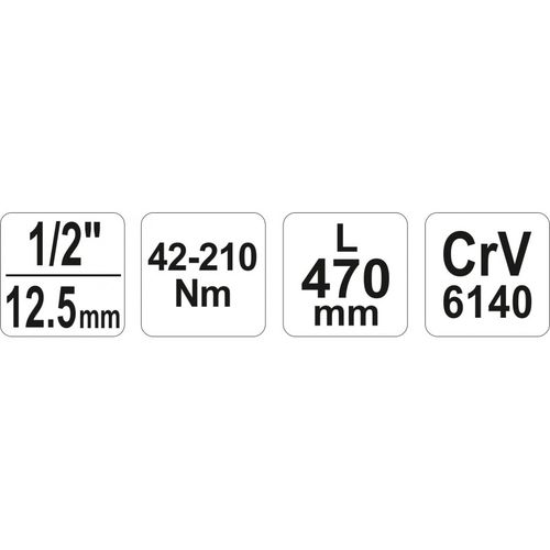 klucz dynamometryczny 1/2'' 42-210nm - yt-0760 na Arena.pl