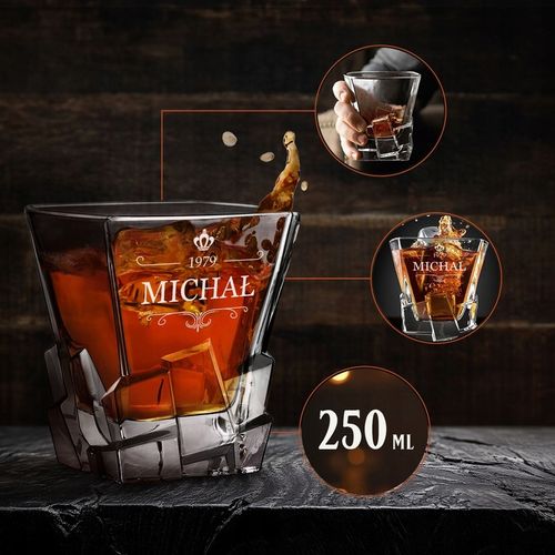 Szklanka do Whisky z Grawerem 250ml Prezent dla Faceta Chłopaka na Urodziny na Arena.pl