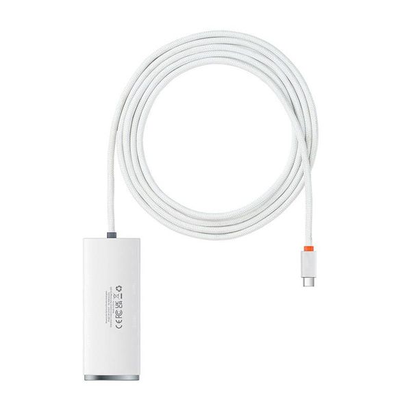 HUB BASEUS LITE SERIES 4IN1 2M USB-C DO 4xUSB 3.0 WHITE zdjęcie 1