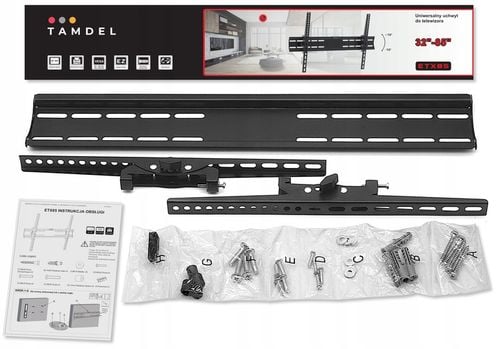 UCHWYT DO TELEWIZORA 32-85 CALI UNIWERSALNY SOLIDNY REGULOWANY GÓRA na Arena.pl
