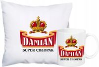 PODUSZKA+KUBEK zestaw z imieniem dla niego nadruk