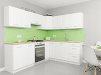 Zestaw mebli kuchennych Kreta Białe + Blat