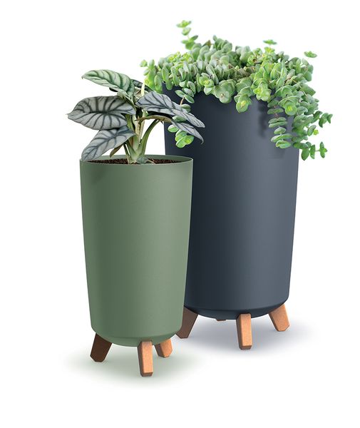 2x Doniczka okrągła na nóżkach GRACIA DGTL200 + DGTL240 zdjęcie 4