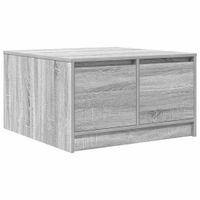Stolik kawowy z szufladami Szary Sonoma 70,5x70x40 cm