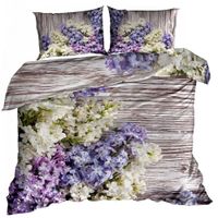 Pościel 3D bawełna satyna 140x200cm KWIAT BZU