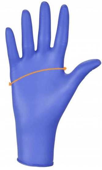 rękawice nitrylowe 100 szt. nitrylex basic dark blue 6-xs zdjęcie 6