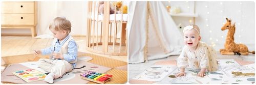 MATA EDUKACYJNA INTERAKTYWNA DWUSTRONNA SKŁADANA XXL 5w1 NUKIDO DYWAN na Arena.pl