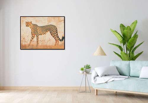 Plakat 100x75cm Gepard w Ruchu na Arena.pl