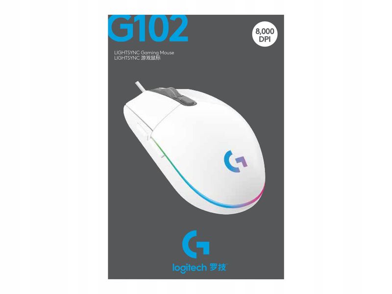 Mysz przewodowa LOGITECH G102 Lightsync Biały zdjęcie 8