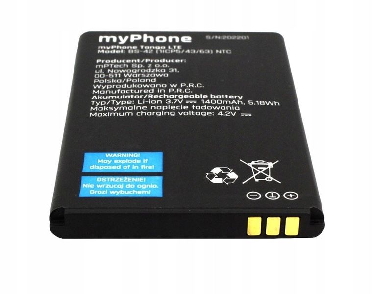 Oryg Bateria Bs-42 Akumulator Myphone Tango Lte + zdjęcie 5