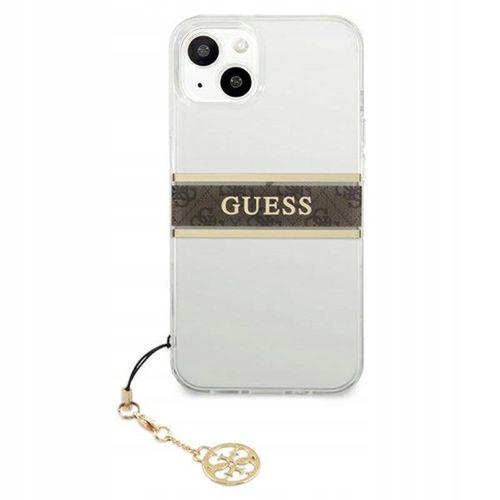 Etui do iPhone 13 Mini Guess 4G Stripe Brown Case na Arena.pl