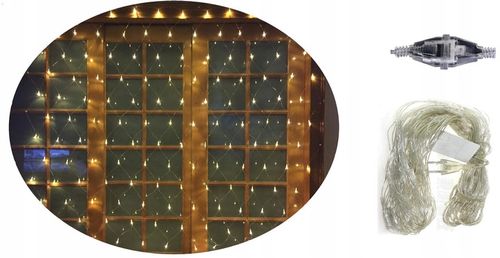 kurtyna świetlna led siatka 2x2 ciepła z pilotem na Arena.pl