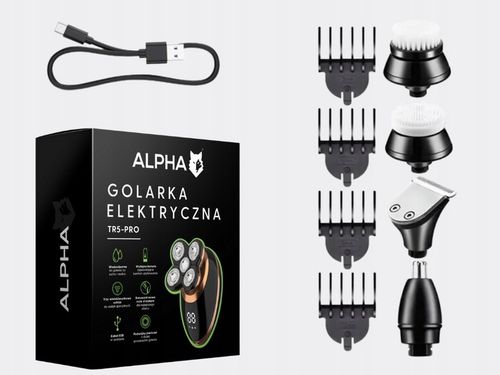 GOLARKA MĘSKA TR5-PRO TRYMER MASZYNKA DO BRODY GŁOWY TWARZY WŁOSÓW ALPHA na Arena.pl