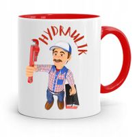 Kubek Czerwony Dla Hydraulika Hydraulika Prezent Z Nadrukiem Ze Zdjęciem