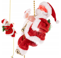 Wspinający się mikołaj po sznurku