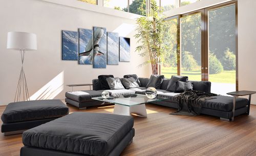 Obraz Na Płótnie - Sputnik Orbita - 160X85 Cm - Ea160X85-0496 na Arena.pl