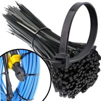 OPASKI ZACISKOWE 2,5X100MM, 100 SZT. OPASKI KABLOWE TRYTUTKI CZARNE KRÓTKIE