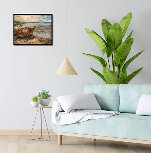 Plakat 50x40cm Nadmorski Żółw na Arena.pl