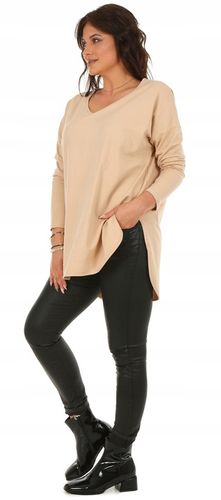 F630 Oversizowa asymetryczna TUNIKA długi rękaw L/XL na Arena.pl